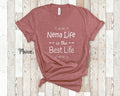 Nema Life Is The Best Grandma Tshirt Special Grandmother Gift Idea for Mother39s Day Birthday Christmas or Pregnancy Reveal Announcement Graphic Tee – Soft Feel · Top Pick For Any Outfit
