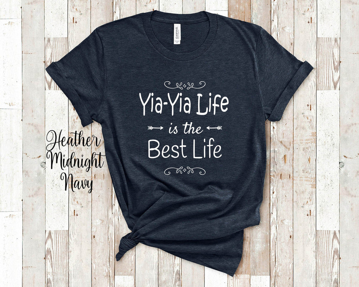 YiaYia Life Is The Best Grandma Tshirt Greek Grandmother Gift Idea for Mother39s Day Birthday Christmas or Pregnancy Reveal Announcement Graphic Tee – Premium Graphic · Trending Graphic Apparel