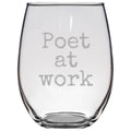Funny Poet Present Stemless Wine Glass Poet Gift Idea Poet At Work Poetry Writer Present Etched Wine Glass Graphic Tee – Easygoing Wear · Must-Have Style
