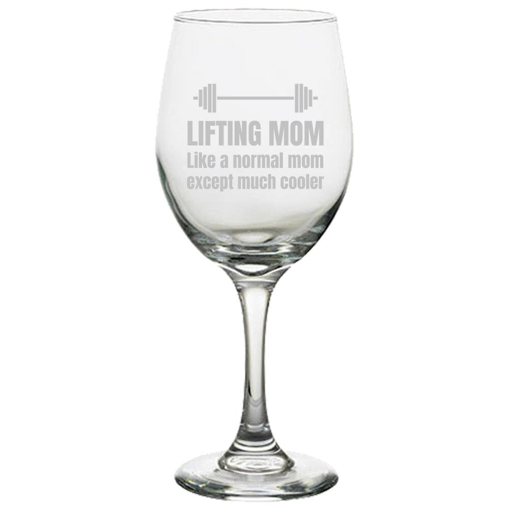 Weight Lifting Mom Gift Lifting Mom Mother39s Day or Birthday Gym Mom Fitness Mom Wine Glass Graphic Tee – Feel-Good Design · Great Gift For Fans