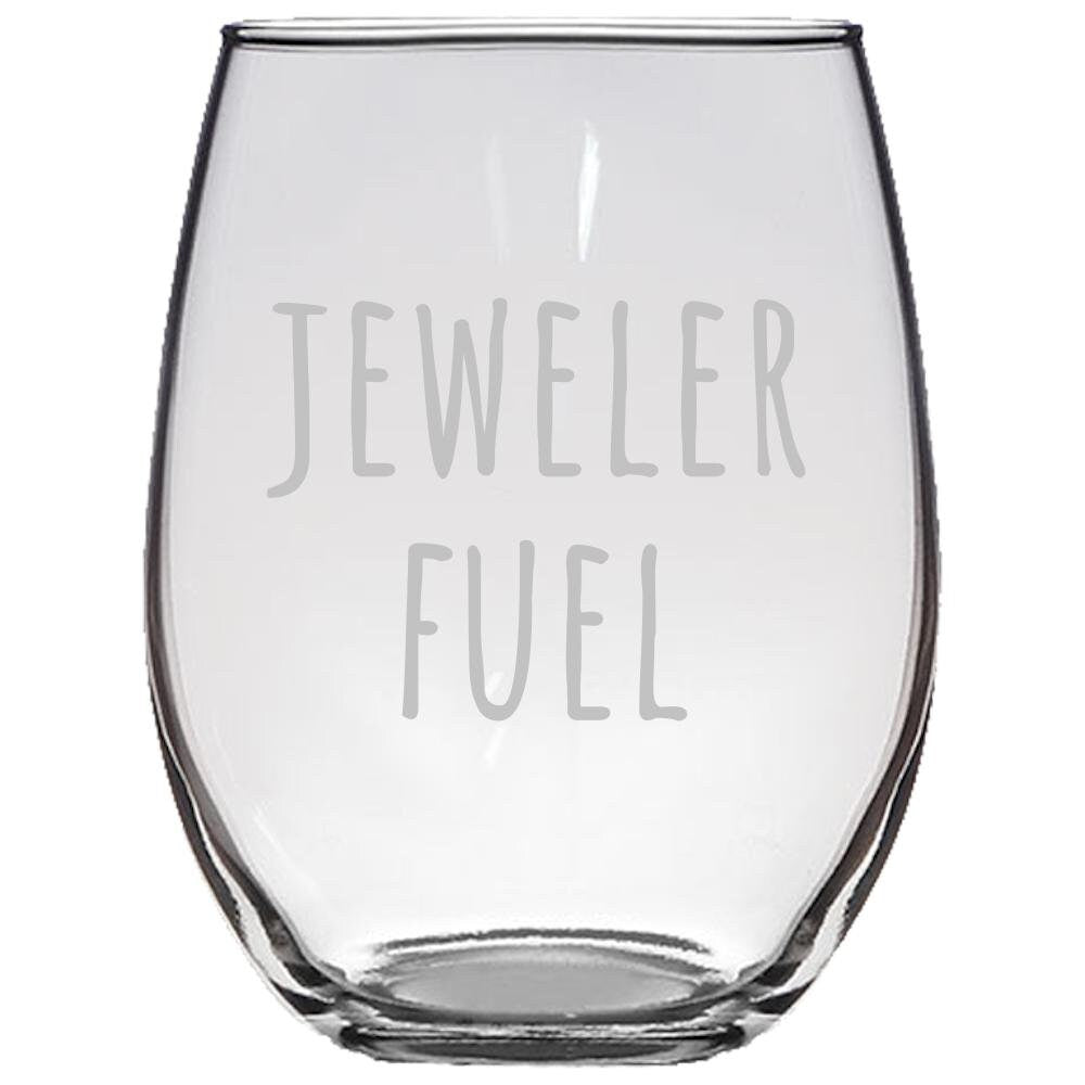 Funny Jeweler Stemless Wine Glass Beader Gift Jewelry Maker Present Jeweler Fuel Graphic Tee – Soft Feel · Must-Have Style
