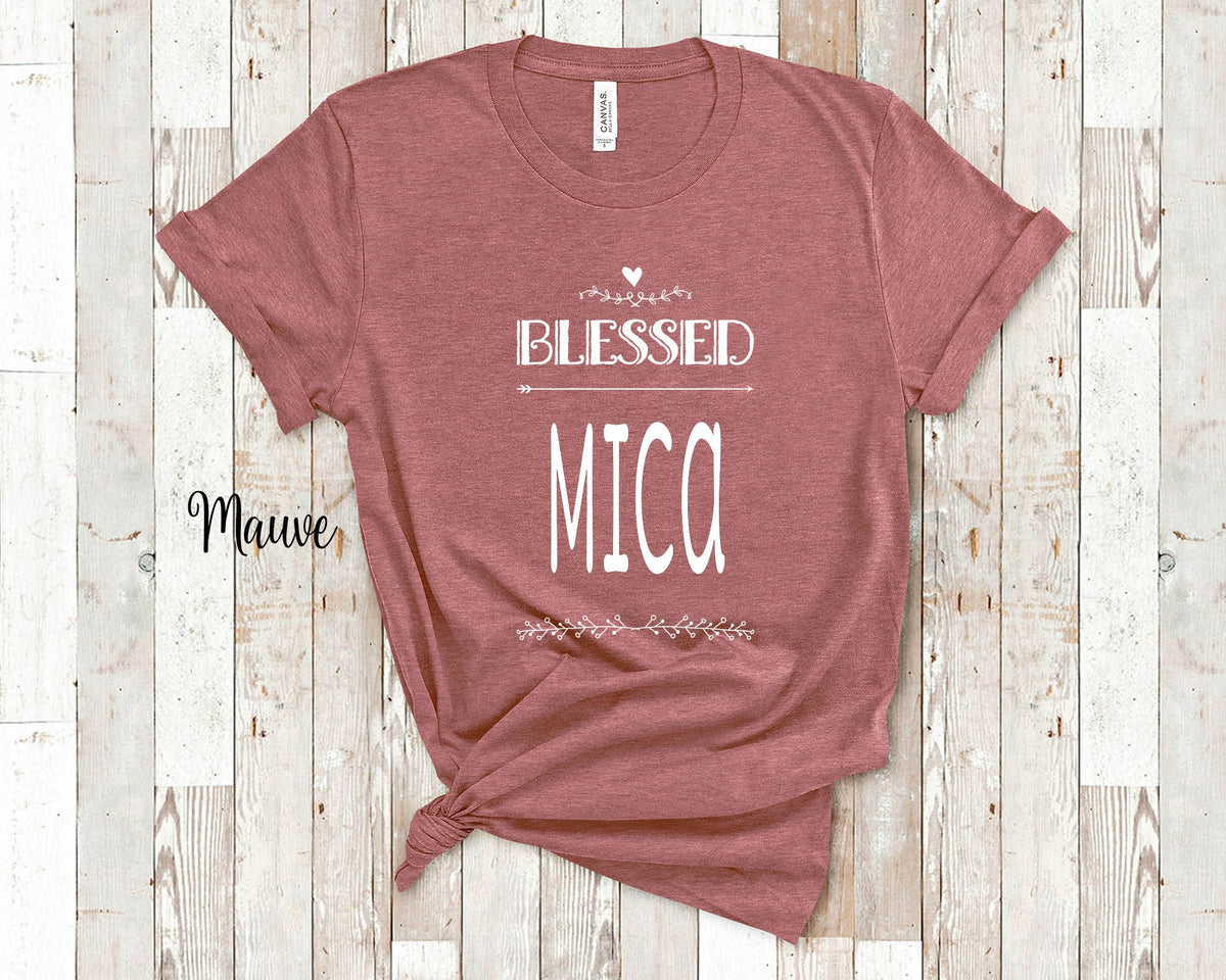 Blessed Mica Grandma Tshirt Serbia Serbian Grandmother Gift Idea for Mother39s Day Birthday Christmas or Pregnancy Reveal Announcement Graphic Tee – Premium Graphic · Great Gift For Fans