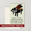 Funny Piano Card Pianist Birthday Card Piano Birthday Card Here39s a Picture of a Piano Graphic Tee – Soft Feel · Trending Graphic Apparel