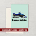 Snowmobile Birthday Card Snowmobiler Card Snowmobile Greeting Card Braaappy Birthday Graphic Tee – Feel-Good Design · Perfect For Daily Wear