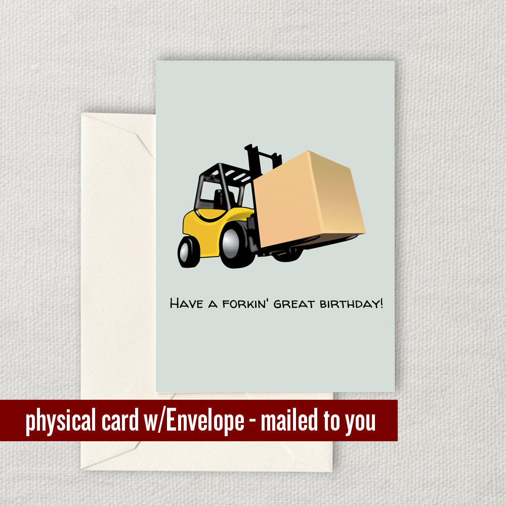 Forklift Birthday Card Forklift Operator Card Forklift Driver Card Forklift Gifts Forkin Great Birthday Graphic Tee – Aesthetic Look · Perfect For Daily Wear
