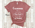Too Cool Gamma Grandma Tshirt Special Grandmother Gift Idea for Mother39s Day Birthday Christmas or Pregnancy Reveal Announcement Graphic Tee – Feel-Good Design · Perfect For Daily Wear
