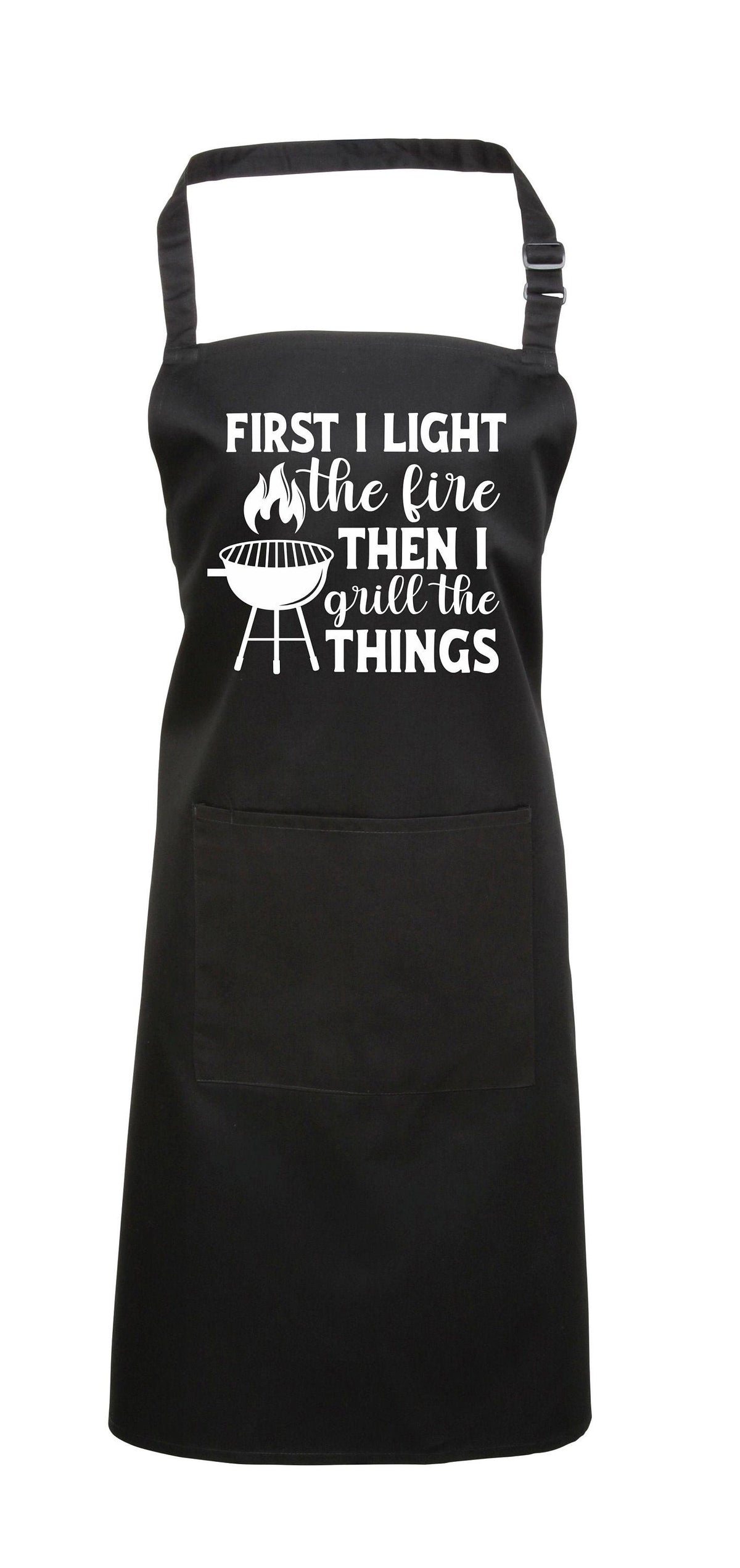 Baking Apron Birthday Gifts Dad Men Bbq Apron Cooking Apron With Pocket First I Light the Fire Then Grill Mens Apron Barbecue Chef Baking Graphic Tee – Fan Favorite · Must-Have Style