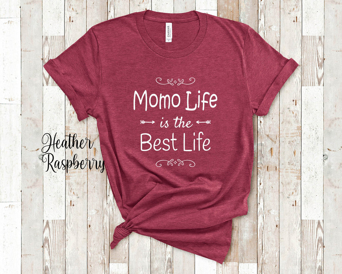Momo Life Is The Best Grandma Tshirt Special Grandmother Gift Idea for Mother39s Day Birthday Christmas or Pregnancy Reveal Announcement Graphic Tee – Feel-Good Design · High-Quality Print