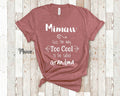 Too Cool Mimaw Grandma Tshirt Special Grandmother Gift Idea for Mother39s Day Birthday Christmas or Pregnancy Reveal Announcement Graphic Tee – Fan Favorite · Must-Have Style