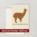 Llama Birthday Card Llama Greeting Card Cute Llama Card Have A Llamazing Birthday Graphic Tee – Everyday Comfort · Must-Have Style