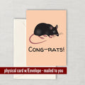 Funny Rat Greeting Card Rat Birthday Card Gift For Rat Lovers Rat Owner CongRats Graphic Tee – Easygoing Wear · Must-Have Style
