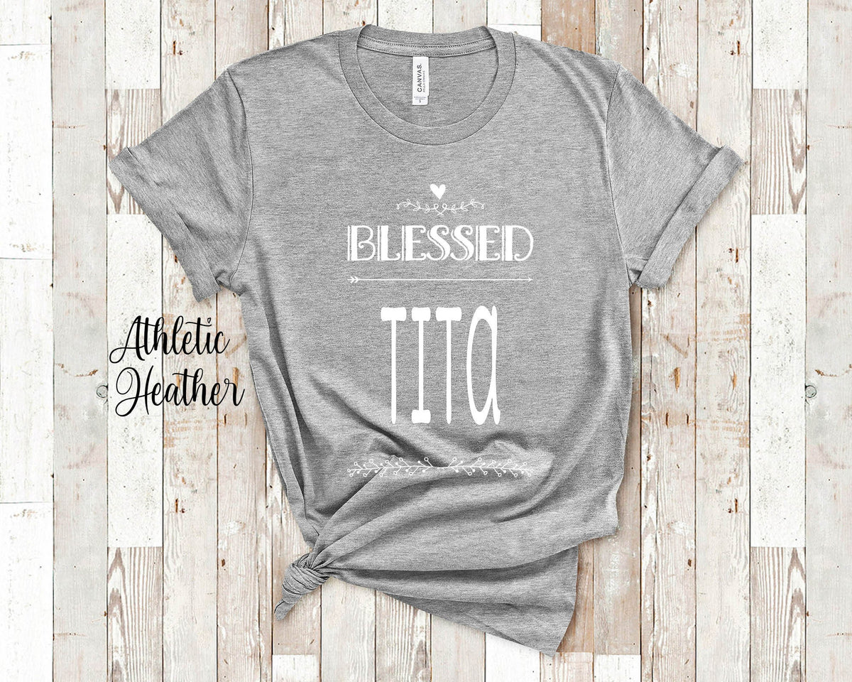 Blessed Tita Grandma Tshirt Filipino Spanish Grandmother Gift Idea for Mother39s Day Birthday Christmas or Pregnancy Reveal Announcement Graphic Tee – Fan Favorite · Trending Graphic Apparel