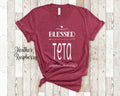 Blessed Teta Grandma Tshirt Arabic or Syrian Grandmother Gift Idea for Mother39s Day Birthday Christmas or Pregnancy Reveal Announcement Graphic Tee – Everyday Comfort · Must-Have Style