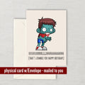 Zombie Card Zombie Birthday Card Funny Zombie Card Physical Card Happy Birthday Graphic Tee – Everyday Comfort · Great Gift For Fans