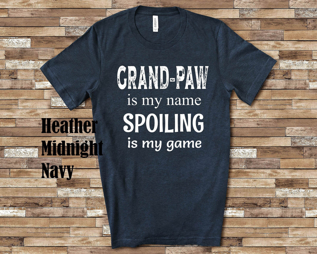 GrandPaw Is My Name Grandpa Tshirt Special Grandfather Gift Idea for Father39s Day Birthday Christmas or Pregnancy Reveal Announcement Graphic Tee – Warm & Stylish · Great Gift For Fans
