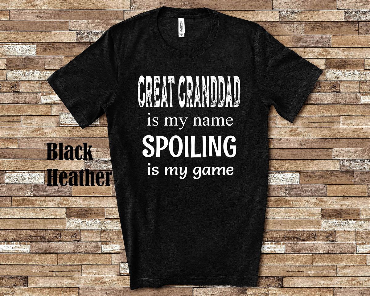 Great Granddad Is My Name Grandpa Tshirt Special Grandfather Gift Idea for Father39s Day Birthday Christmas Pregnancy Reveal Announcement Graphic Tee – Everyday Comfort · Great Gift For Fans