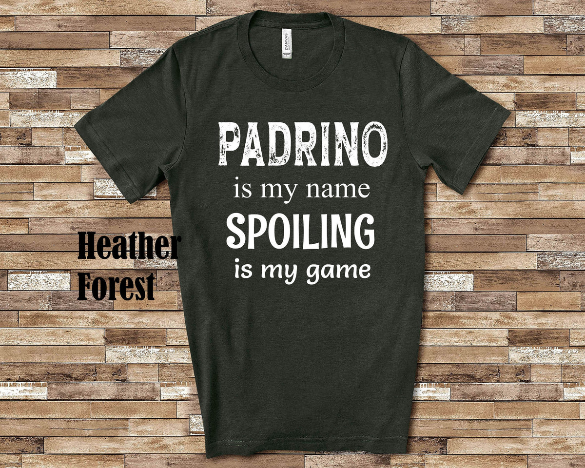 Padrino Is My Name Tshirt Special Godfather Gift Idea for Father39s Day Birthday Christmas or Pregnancy Reveal Announcement Graphic Tee – Feel-Good Design · Great Gift For Fans