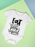 Baby Bodysuit Eat Sleep Poop Repeat Funny Baby Vest Baby Shower Gift New Baby Gift Baby Onesie Graphic Tee – Soft Feel · Great Gift For Fans