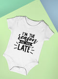 Baby Bodysuit Im The Reason We Are Late Funny Baby Vest Baby Shower Gift New Baby Gift Baby Onesie Graphic Tee – Everyday Comfort · Perfect For Daily Wear