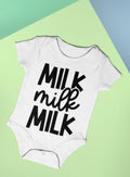 Baby Bodysuit Milk Milk Milk Funny Baby Vest Baby Shower Gift New Baby Gift Baby Onesie Graphic Tee – Soft Feel · Must-Have Style