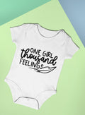 Baby Bodysuit One Girl Thousand Feelings Funny Baby Vest Baby Shower Gift New Baby Gift Baby Onesie Graphic Tee – Cozy Vibes · High-Quality Print