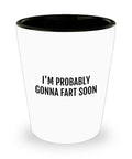 Funny Fart Shot Glass Fart Gifts Farter Present Farts Farting Humor I39m Probably Gonna Fart Soon Graphic Tee – Aesthetic Look · Trending Graphic Apparel