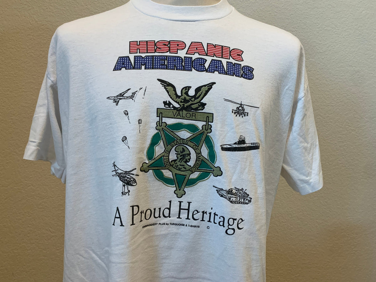 Vintage 9039s Hispanic Americans A Proud Heritage T Shirt Size XL Graphic Tee – Warm & Stylish · Trending Graphic Apparel