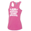 Womens Gym Polyester Tank Top Workout Top Funny Gym Vest Ladies Gym Vest Weightlifting Shirt Fitness Vest Aim Higher Squat Lower Tank Top – Everyday Comfort · Perfect For Daily Wear