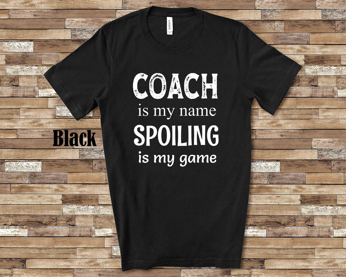 Coach Is My Name Grandpa Tshirt Special Grandfather Gift Idea for Father39s Day Birthday Christmas or Pregnancy Reveal Announcement Graphic Tee – Cozy Vibes · Perfect For Daily Wear