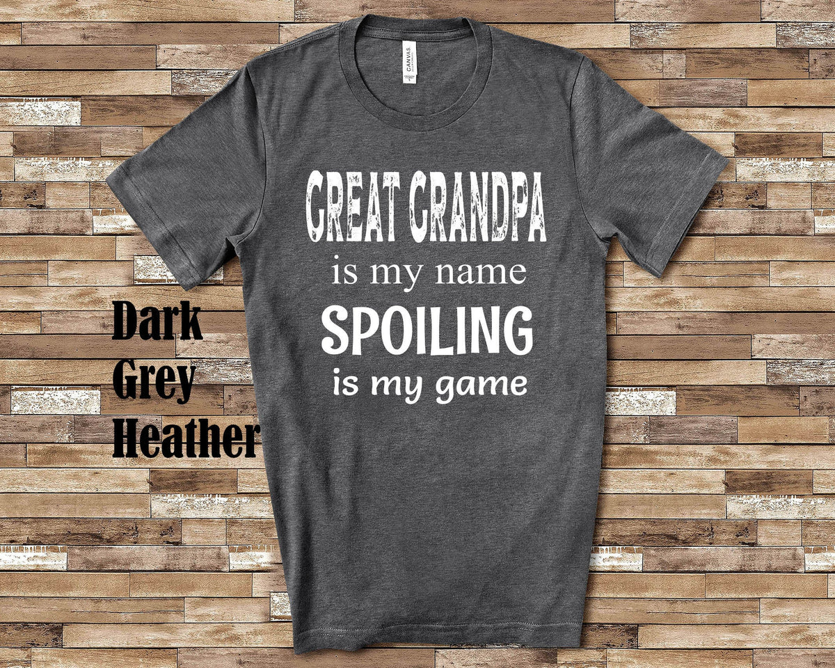 Great Grandpa Is My Name Tshirt Special Grandfather Gift Idea for Father39s Day Birthday Christmas or Pregnancy Reveal Announcement Graphic Tee – Soft Feel · Trending Graphic Apparel