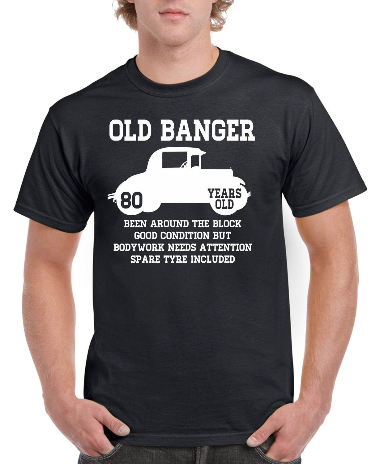 Mens 80th Birthday Gift Old Banger 80 Years Old Born In 1944 Funny 80th Shirt Tee T Shirt 80th Birthday Gifts Graphic Tee – Soft Feel · High-Quality Print