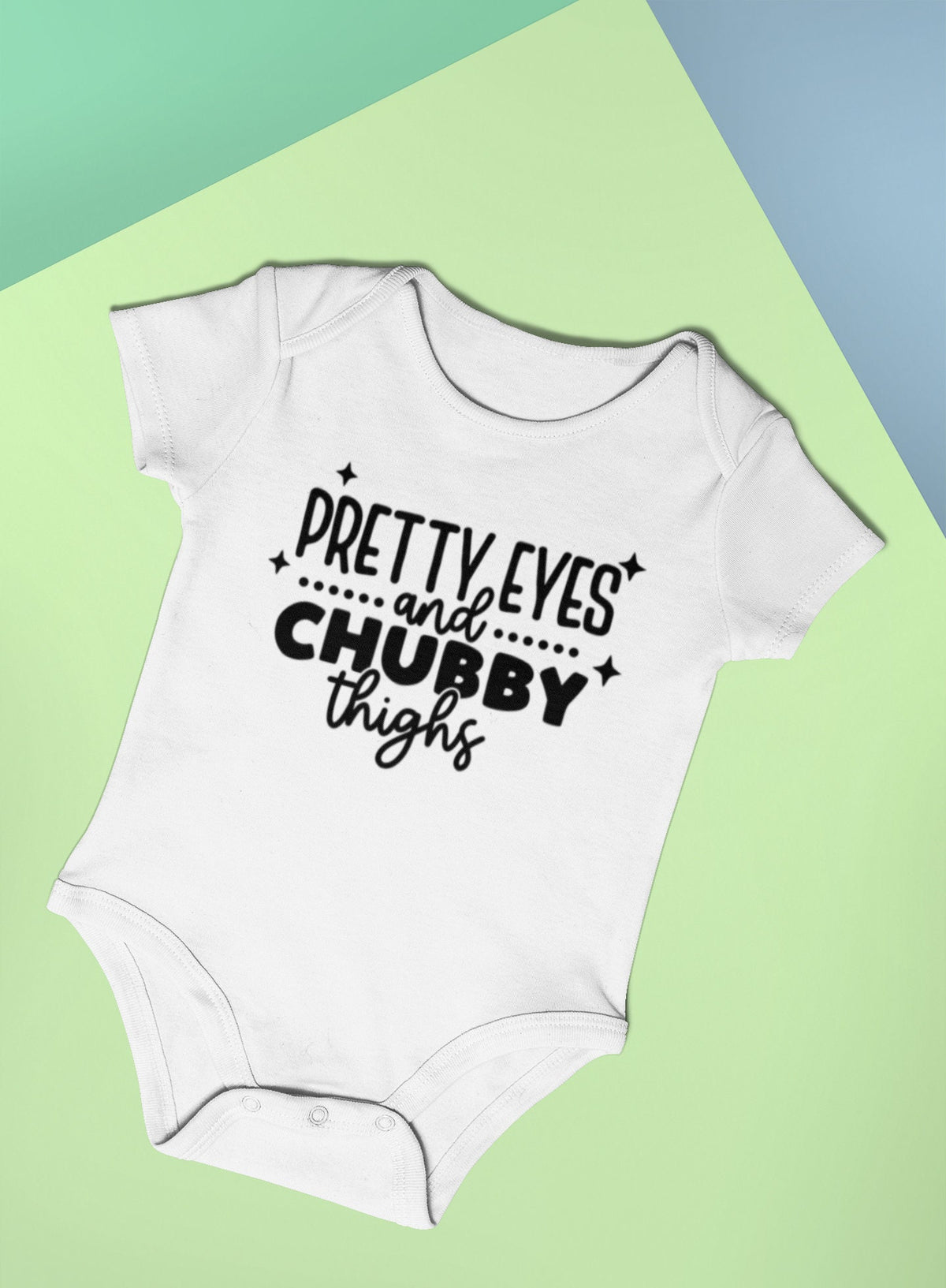 Baby Bodysuit Pretty Eyes and Chubby Thighs Funny Baby Vest Baby Shower Gift New Baby Gift Baby Onesie Graphic Tee – Warm & Stylish · Great Gift For Fans
