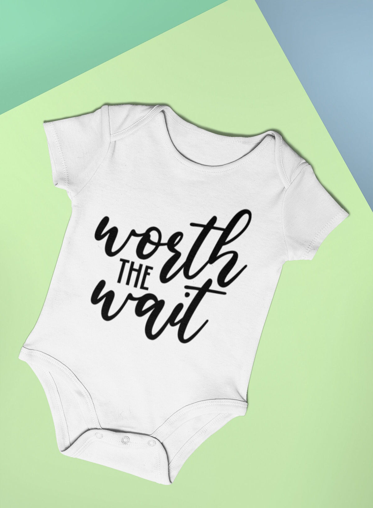 Baby Bodysuit Worth The WaitFunny Baby Vest Baby Shower Gift New Baby Gift Baby Onesie Graphic Tee – Aesthetic Look · Trending Graphic Apparel