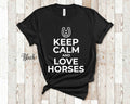 Keep Calm and Love Horses Tshirt for Horse Lovers Gifts Horse Rider Riding Equine Equestrian T Shirts for Men Women or Youth Girls Boys Graphic Tee – Warm & Stylish · Perfect For Daily Wear