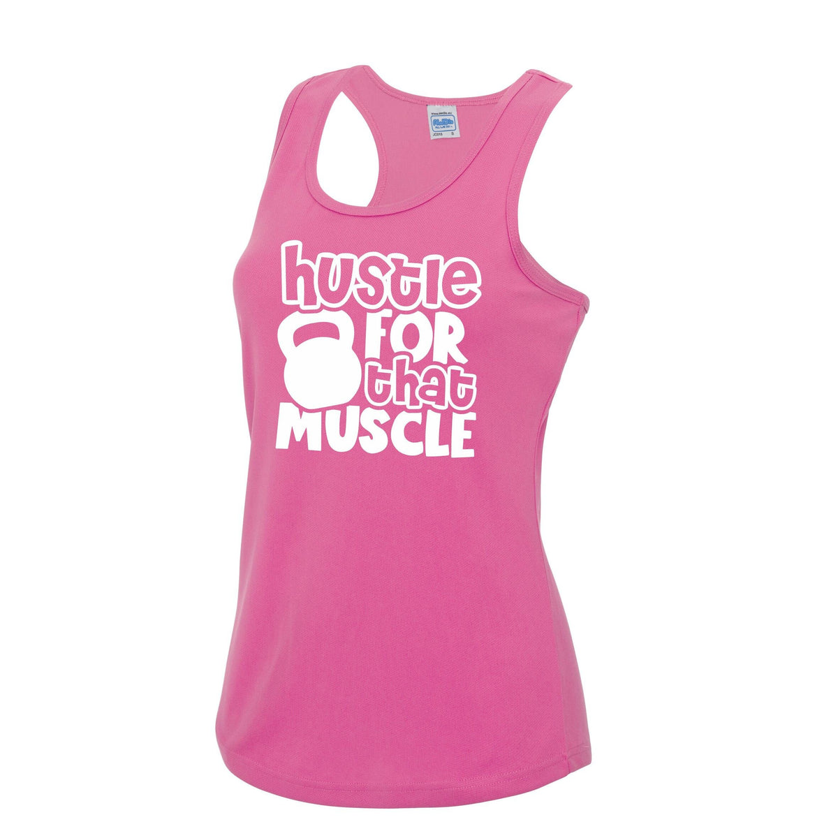 Womens Gym Polyester Tank Top Workout Top Funny Gym Vest Ladies Gym Vest Weightlifting Shirt Fitness Vest Hustle For That Muscle Tank Top – Premium Graphic · High-Quality Print