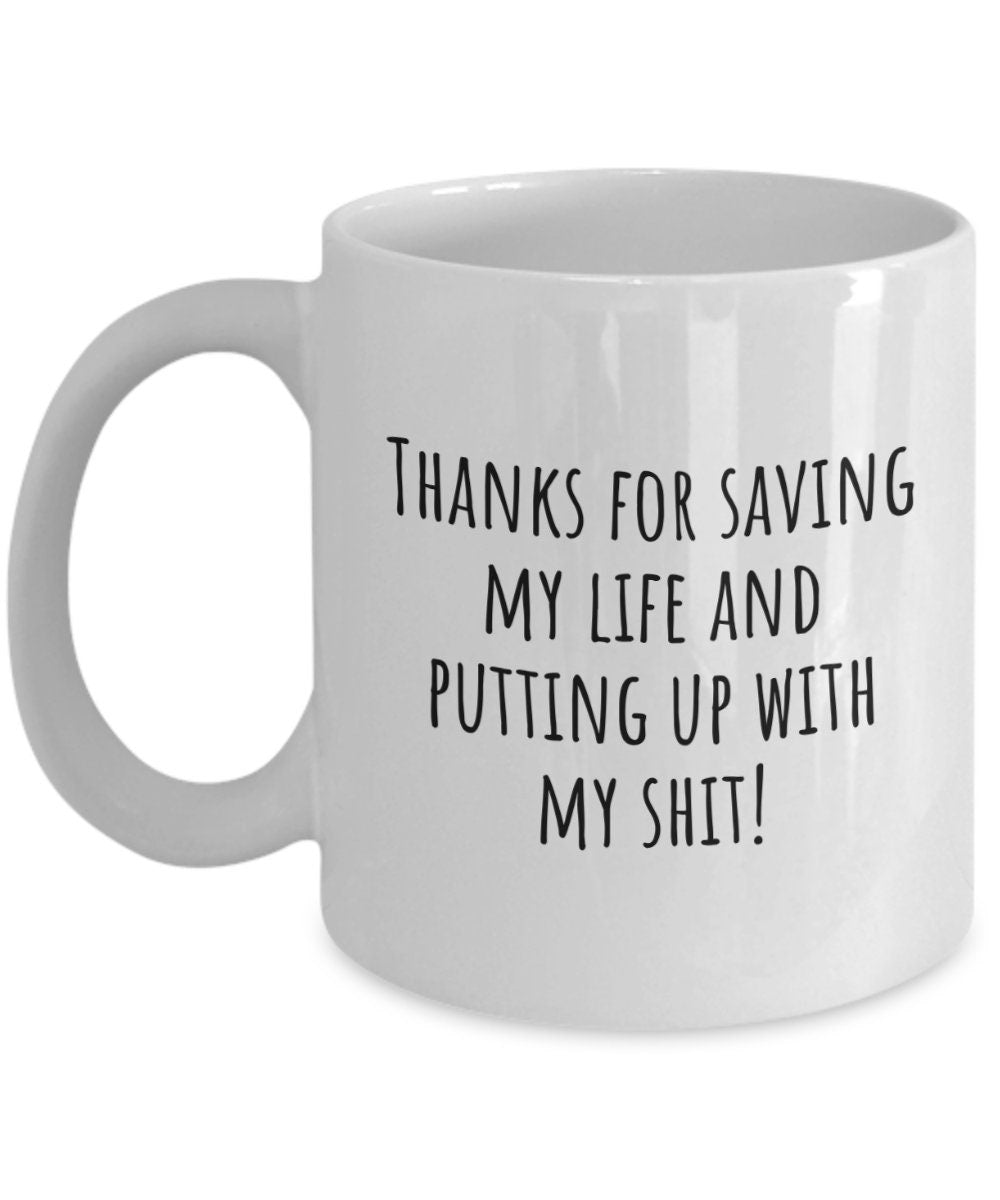 Oncologist Coffee Mug Oncologist Gifts Funny Oncologist Present Thanks For Saving My Life Graphic Tee – Easygoing Wear · Trending Graphic Apparel