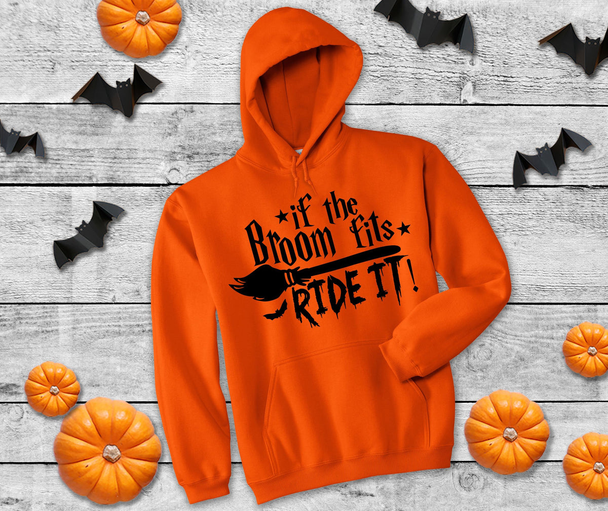 Halloween If The Broom Fits Ride It Halloween Costume Party Hoodies Unisex Hoody For Men Women Cotton And Polyester Hoodie – Easygoing Wear · Trending Graphic Apparel