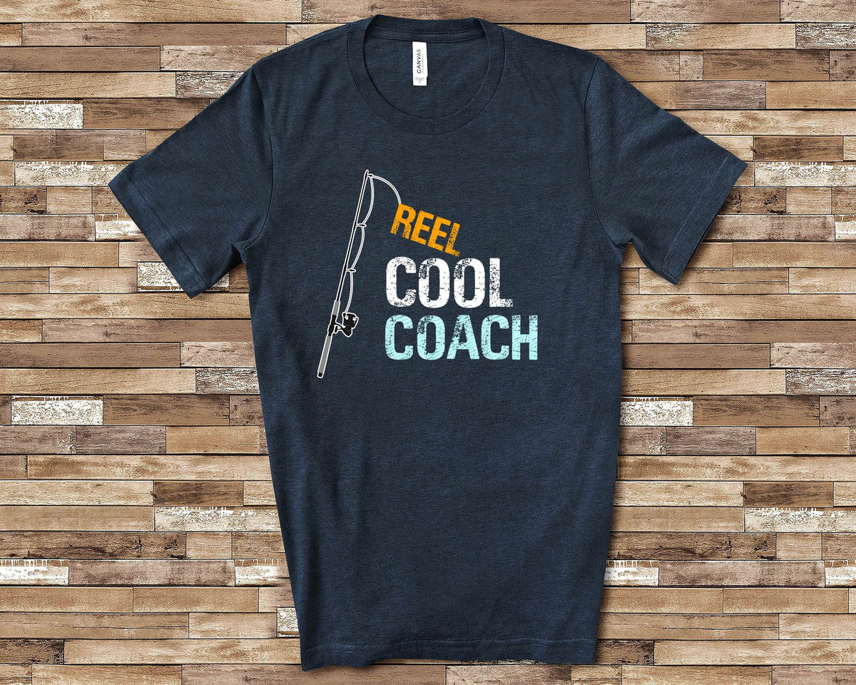 Reel Cool Coach Tshirt for Grandfather Birthday Christmas Fathers Day Gifts from Granddaughter Grandson or Coaches Appreciation Graphic Tee – Cozy Vibes · Trending Graphic Apparel