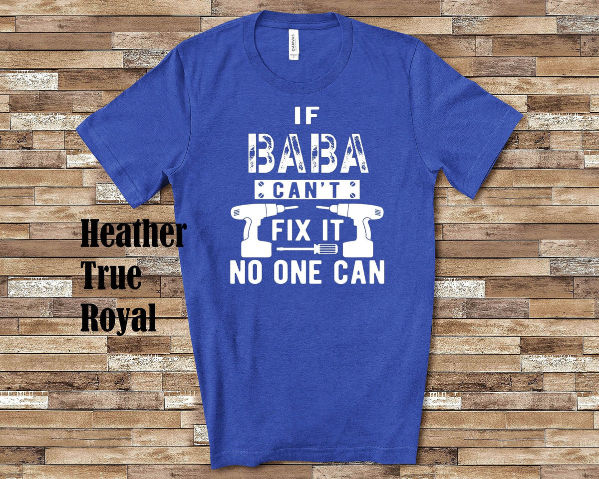 If Baba Can39t Fix It No One Can Tshirt Persian Grandfather Gift Idea for Father39s Day Birthday Christmas or Pregnancy Reveal Announcement Graphic Tee – Premium Graphic · Top Pick For Any Outfit