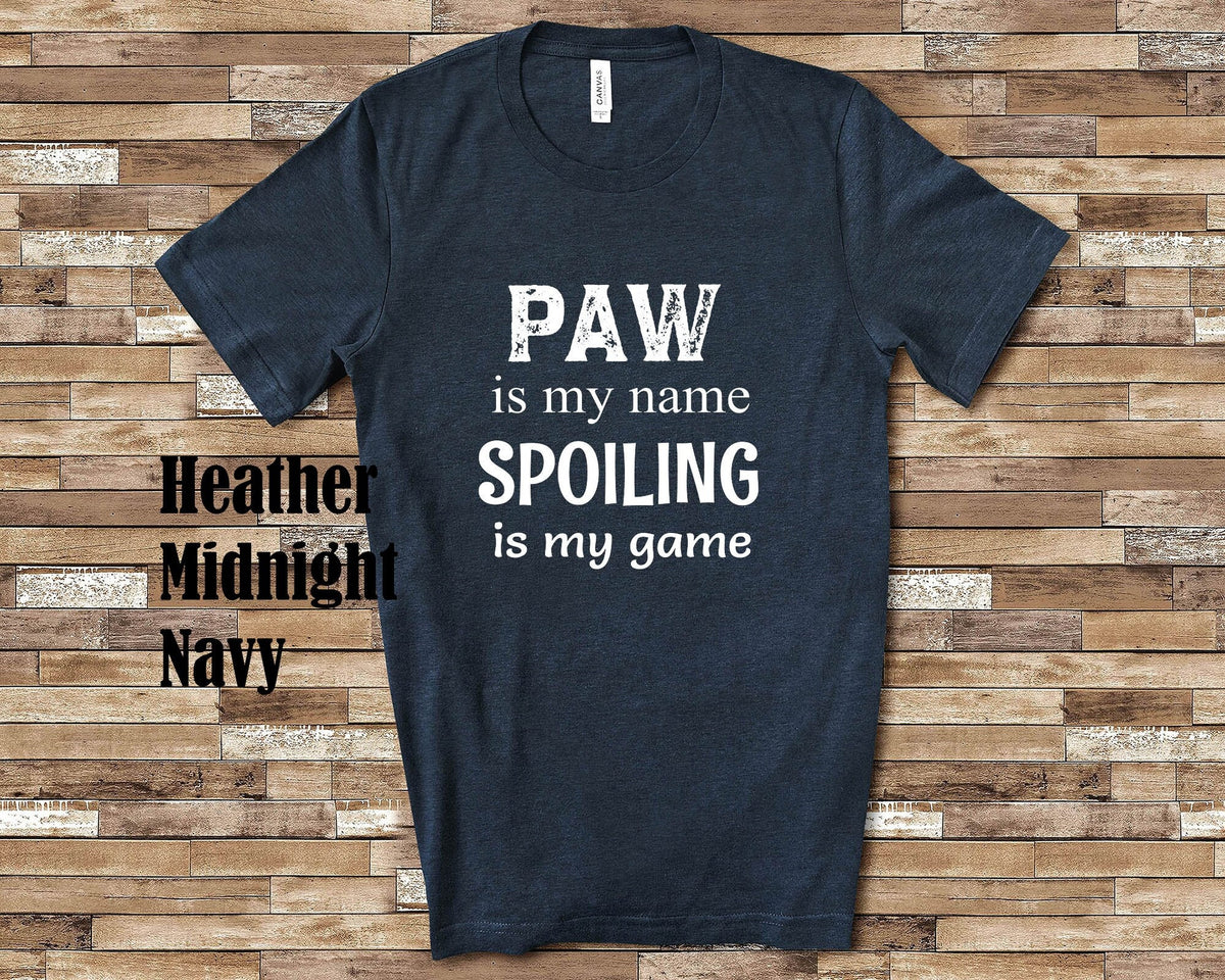 Paw Is My Name Grandpa Tshirt Special Grandfather Gift Idea for Father39s Day Birthday Christmas or Pregnancy Reveal Announcement Graphic Tee – Fan Favorite · Must-Have Style