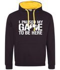 Gaming Hoodie I Paused My Game To Be Here Retro Gaming Hooded Sweatshirt for Travel College Festival Gift for Gamers Friends Dad Hoodie – Soft Feel · Must-Have Style