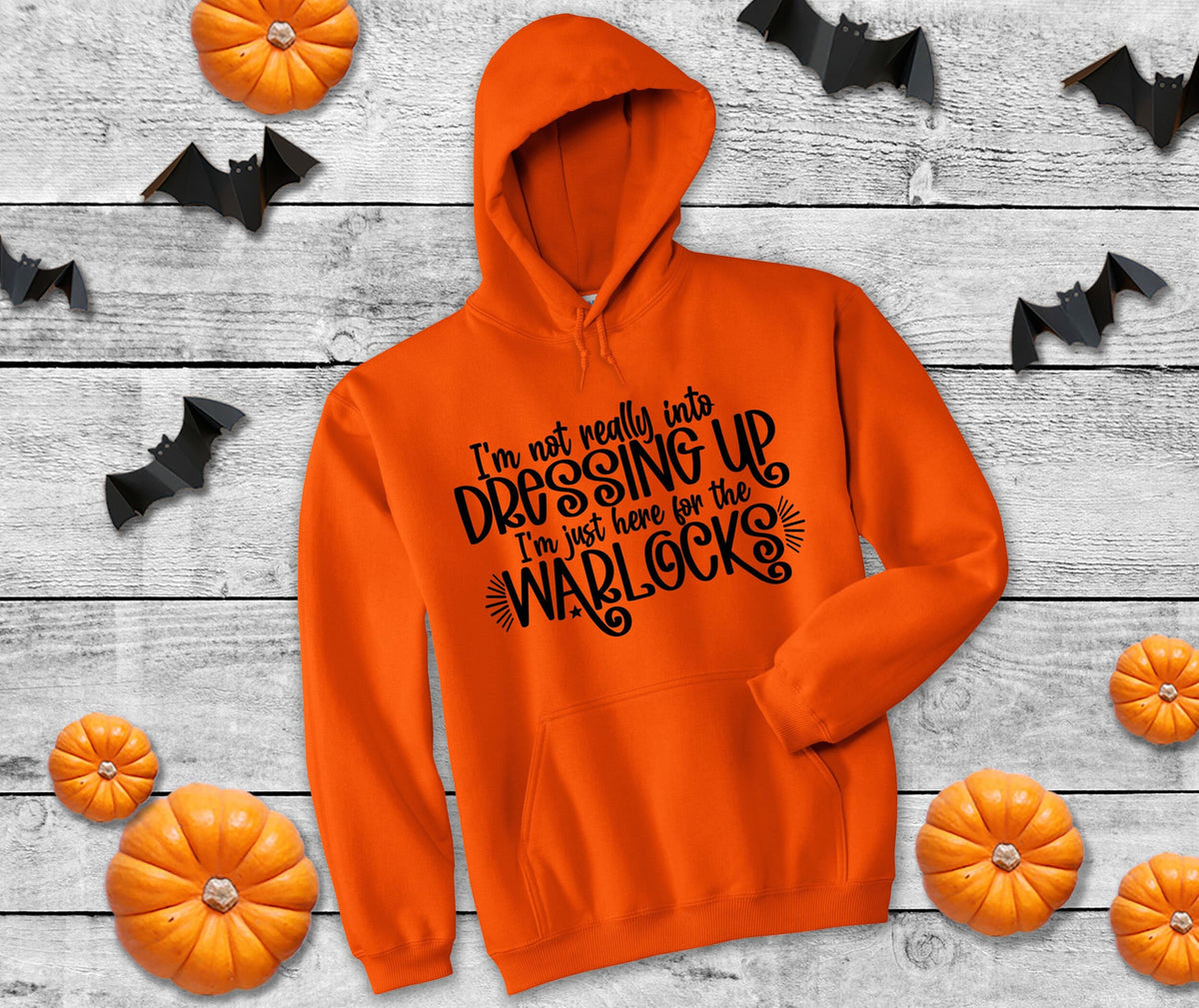 Halloween Im Here For The Warlocks Halloween Costume Party Hoodies Unisex Hoody For Men Women Cotton And Polyester Hoodie – Aesthetic Look · High-Quality Print