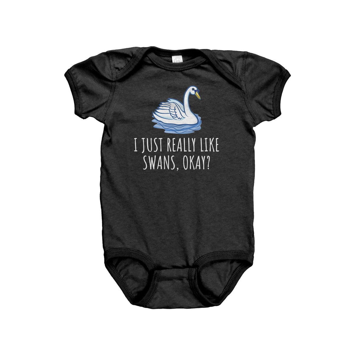 Cute Swan Baby Bodysuit Swan Lover Baby Gift Swan Baby Onepiece I Just Really Like Swans Baby Shower First Birthday Graphic Tee – Bold Style · Great Gift For Fans