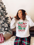 Womens Christmas Jumper Sweatshirt Dear Santa The Wine Made Me Do It Ladies Xmas Jumper Christmas Top Holiday Season Sweatshirt – Soft Feel · Must-Have Style