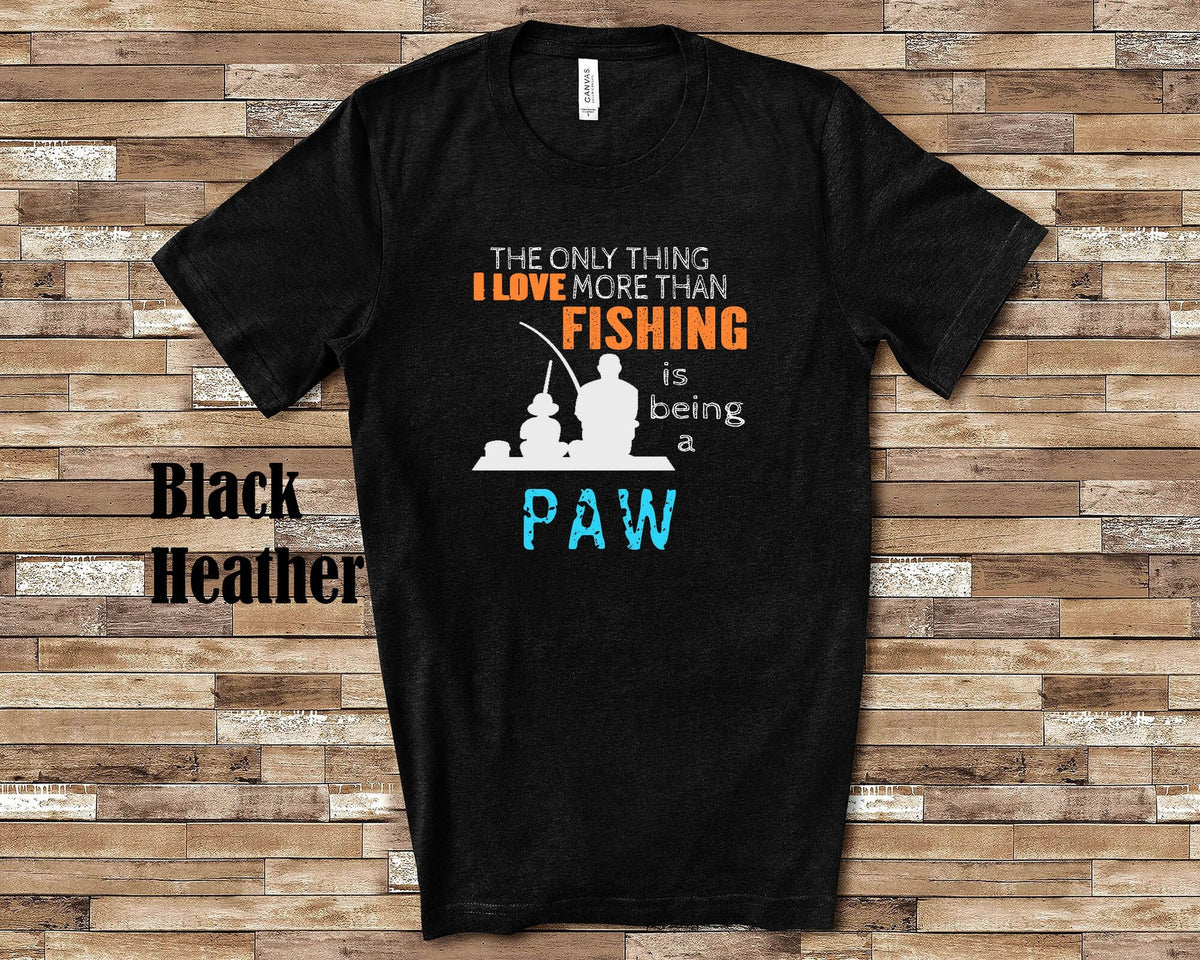 Love More Than Fishing Paw Tshirt Long Sleeve Shirt Sweatshirt or Tank Top Special Grandfather Father39s Day Christmas Birthday Gift Sweatshirt – Warm & Stylish · Trending Graphic Apparel