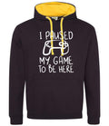 Gaming Hoodie I Paused My Game To Be Here Mens Retro Gaming Hooded Sweatshirt for Travel College Festival Gift for Gamers Friends Hoodie – Warm & Stylish · Top Pick For Any Outfit