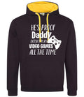 Gaming Hoodie Proof Daddy Dont Play Retro Gaming Hooded Sweatshirt for Travel College Festival Gift for Gamers Friends Dad Hoodie – Everyday Comfort · High-Quality Print