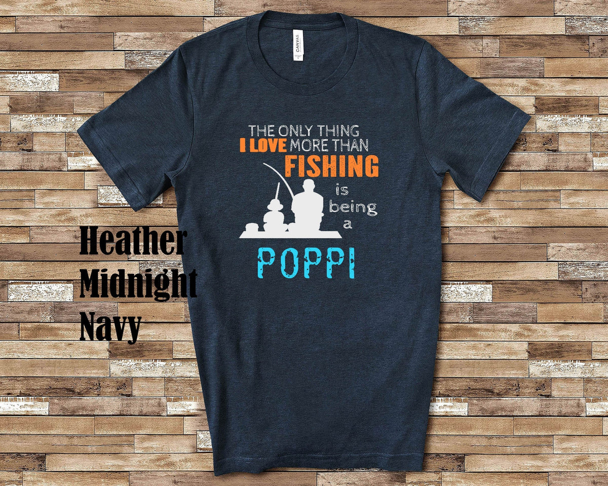Love More Than Fishing Poppi Tshirt Long Sleeve Shirt Sweatshirt or Tank Top Special Grandfather Father39s Day Christmas Birthday Gift Sweatshirt – Everyday Comfort · Must-Have Style