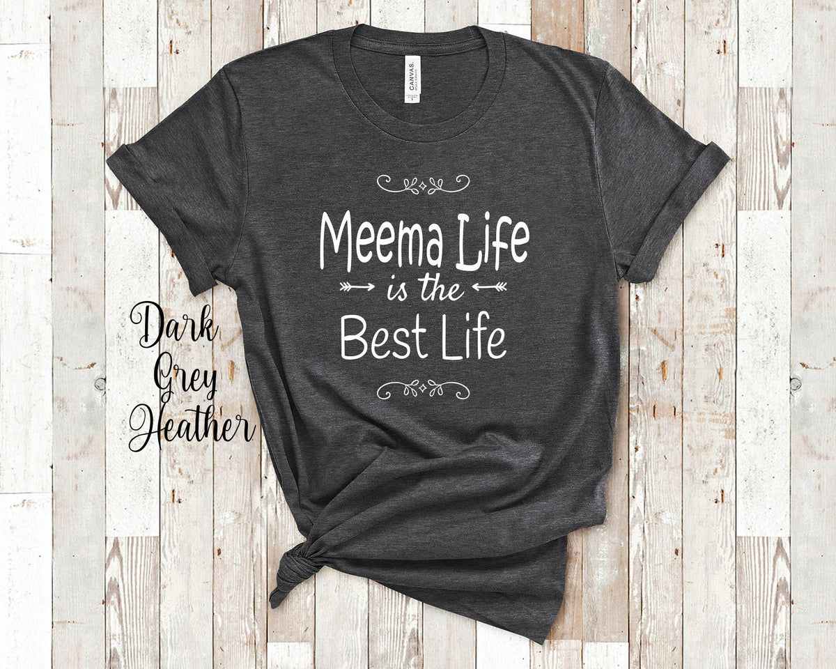 Meema Life Is The Best Grandma Tshirt Yiddish Grandmother Gift Idea for Mother39s Day Birthday Christmas or Pregnancy Reveal Announcement Graphic Tee – Cozy Vibes · Great Gift For Fans