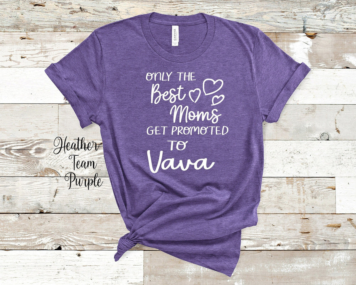 Best Moms Get Promoted to Vava Grandma Tshirt Portuguese Grandmother Gift Idea for Mother39s Day Birthday Christmas or Pregnancy Reveal Graphic Tee – Aesthetic Look · High-Quality Print